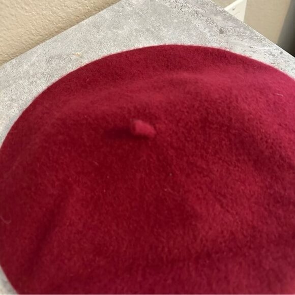 Lucky Brand Burgundy Wool Beret - Picture 3 of 9